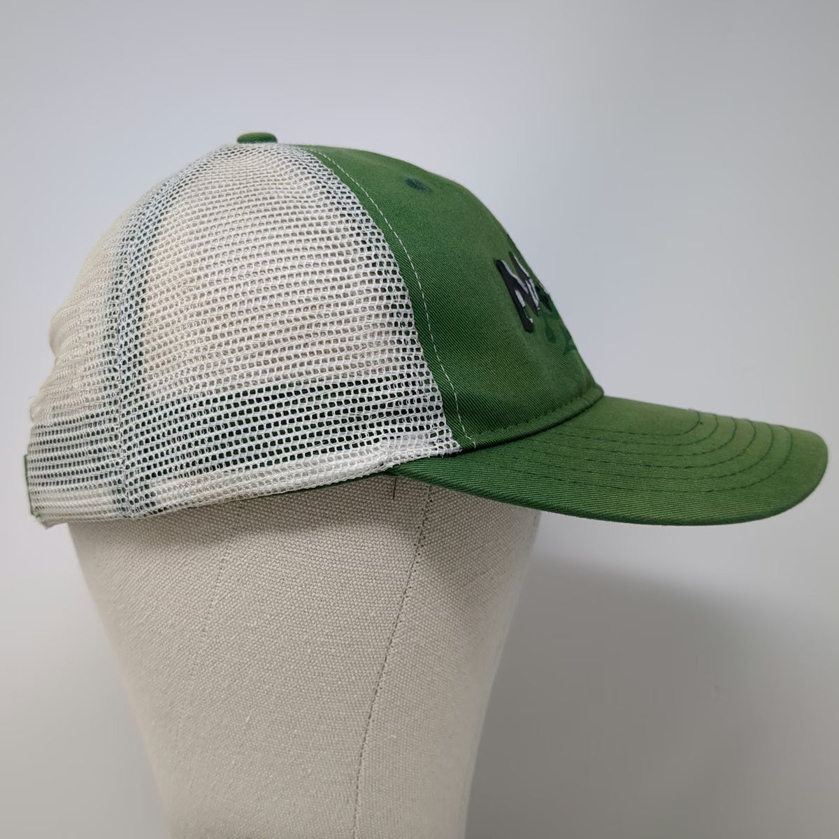 ML Authentic Headwear Baseball Cap Green One Size MRO Logo Mesh Strapback Hat