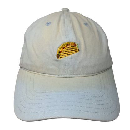 Taco Slideback Hat Blue One Size Embroidered Adjustable 6 Panel