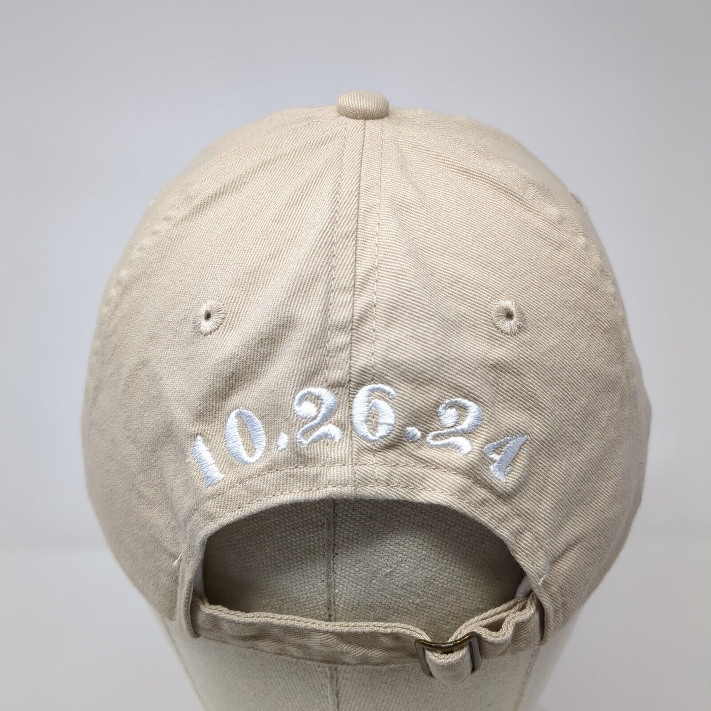 C&C 10.26.24 Slideback Hat Tan One Size Adjustable Embroidered BIG X Cotton
