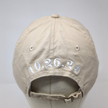 C&C 10.26.24 Slideback Hat Tan One Size Adjustable Embroidered BIG X Cotton