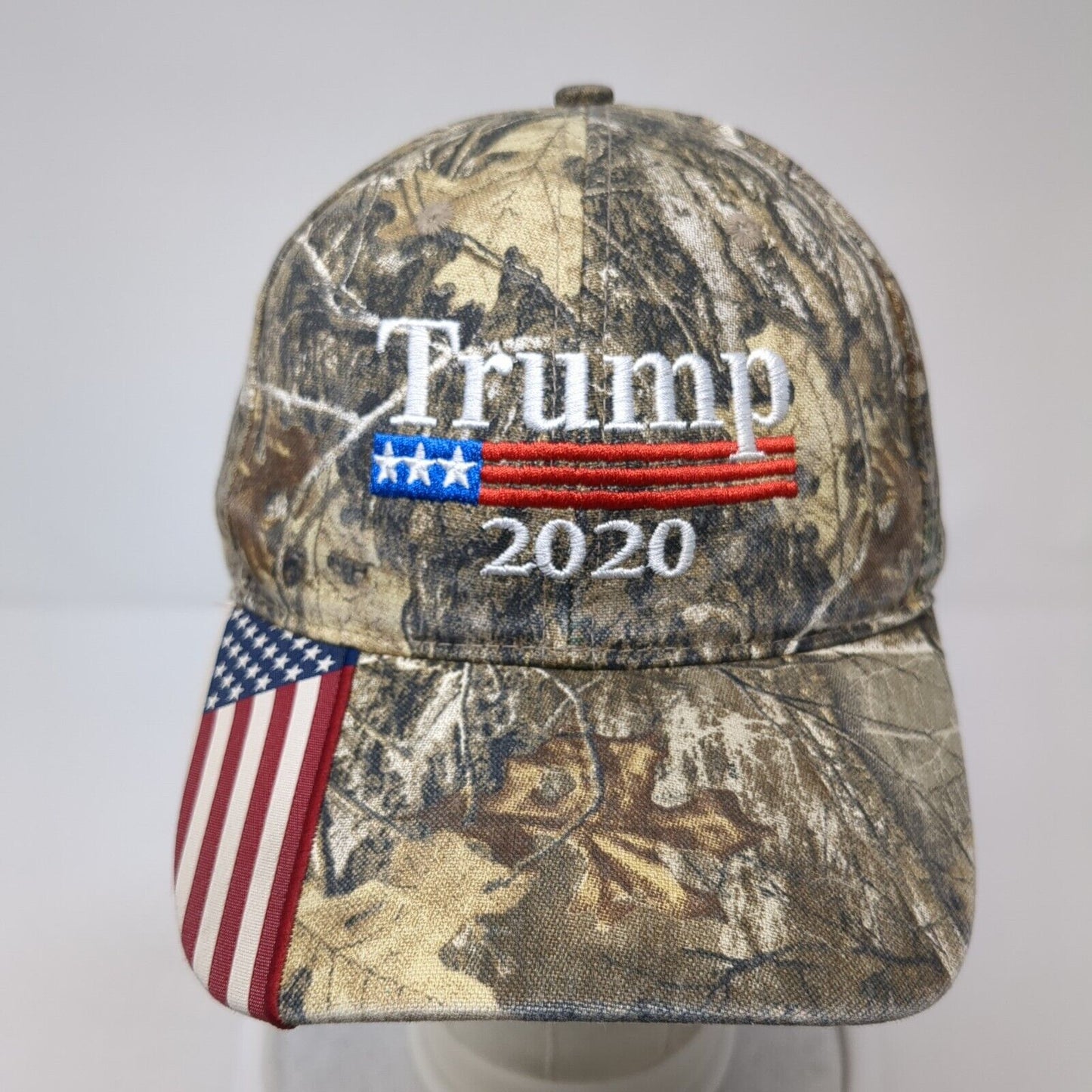 Trump 2020 USA Flag Slideback Hat Camo One Size Adjustable Hunting