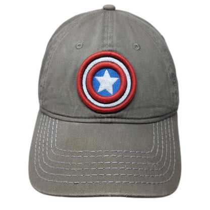 Marvel Snapback Gray Red Blue White One Size Captain America Shield Cotton Hat