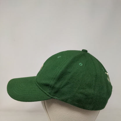 Hunter Slideback Hat Green One Size Adjustable Embroidered Vented Holes