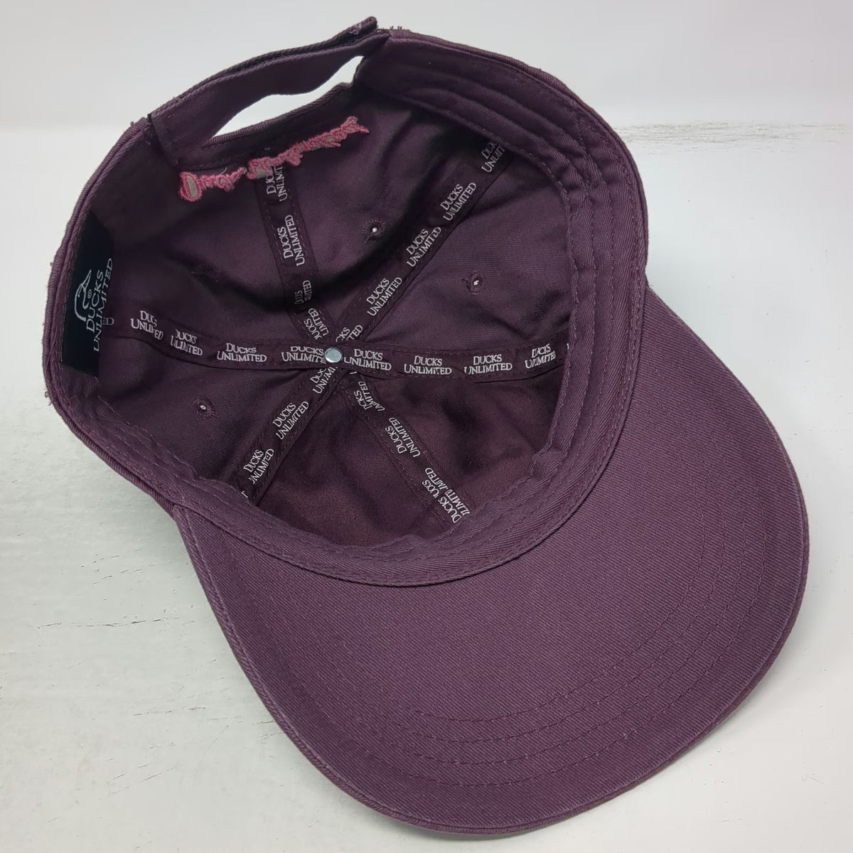 Ducks Unlimited Baseball Cap Purple One Size Strapback Duck Logo Pink Embroidery