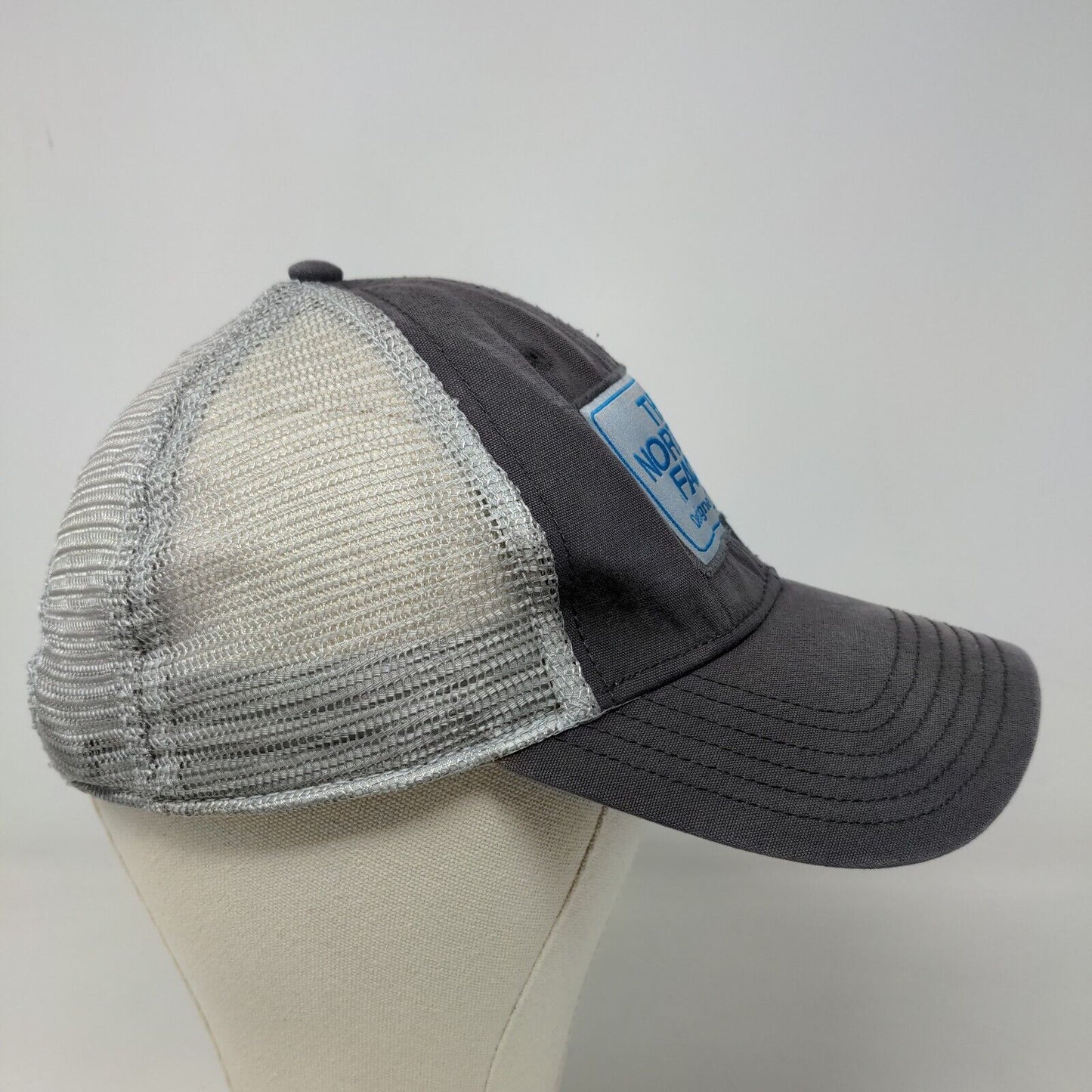 The North Face Men's Snapback Mesh Back Hat Gray Adjustable Patch Logo