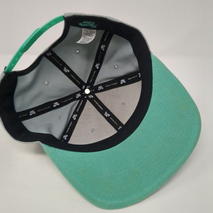 Nike SB Skateboard Snapback Hat Gray Blue Embroidered Logo Adjustable OSFA
