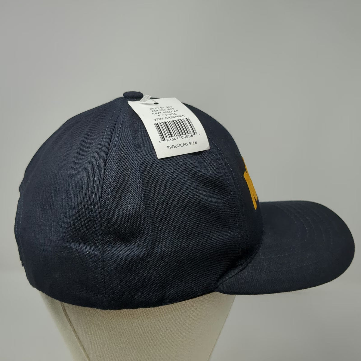 Graffiti Snapback Blue One Size US Navy Embroidered Made in USA 6 Panel Hat