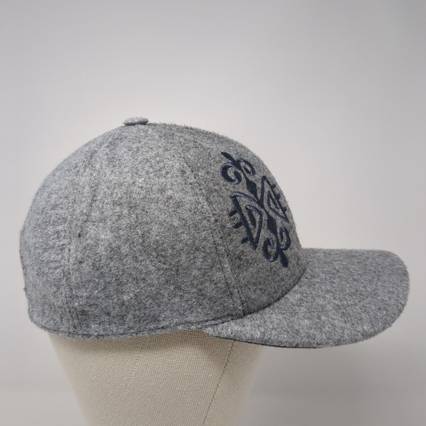 Unbranded Strapback Hat Gray One Size Adjustable 6 Panel Embroidered