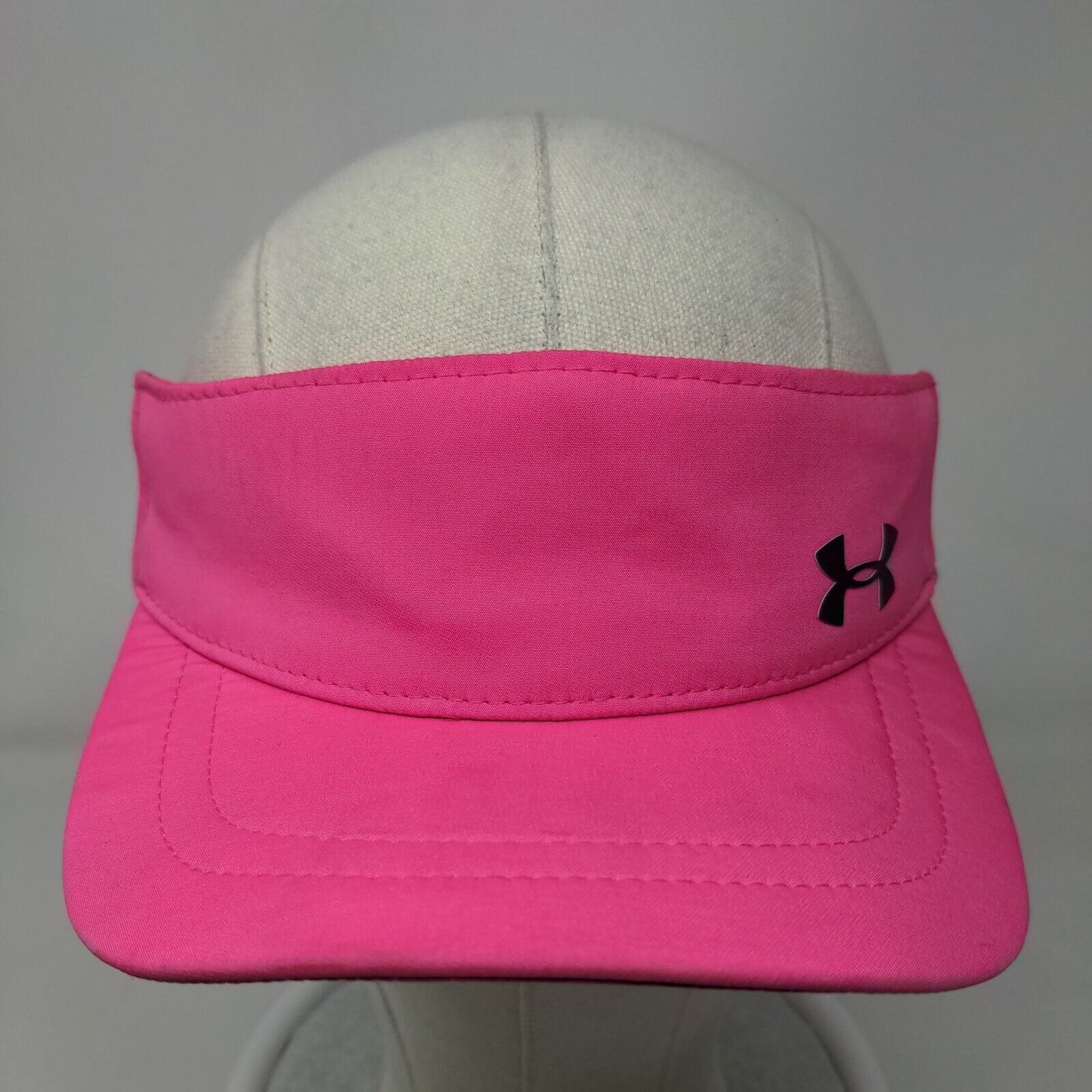 Under Armour Girl's Stretchy Sun Visor Hat Cap Pink Black Size OSFA