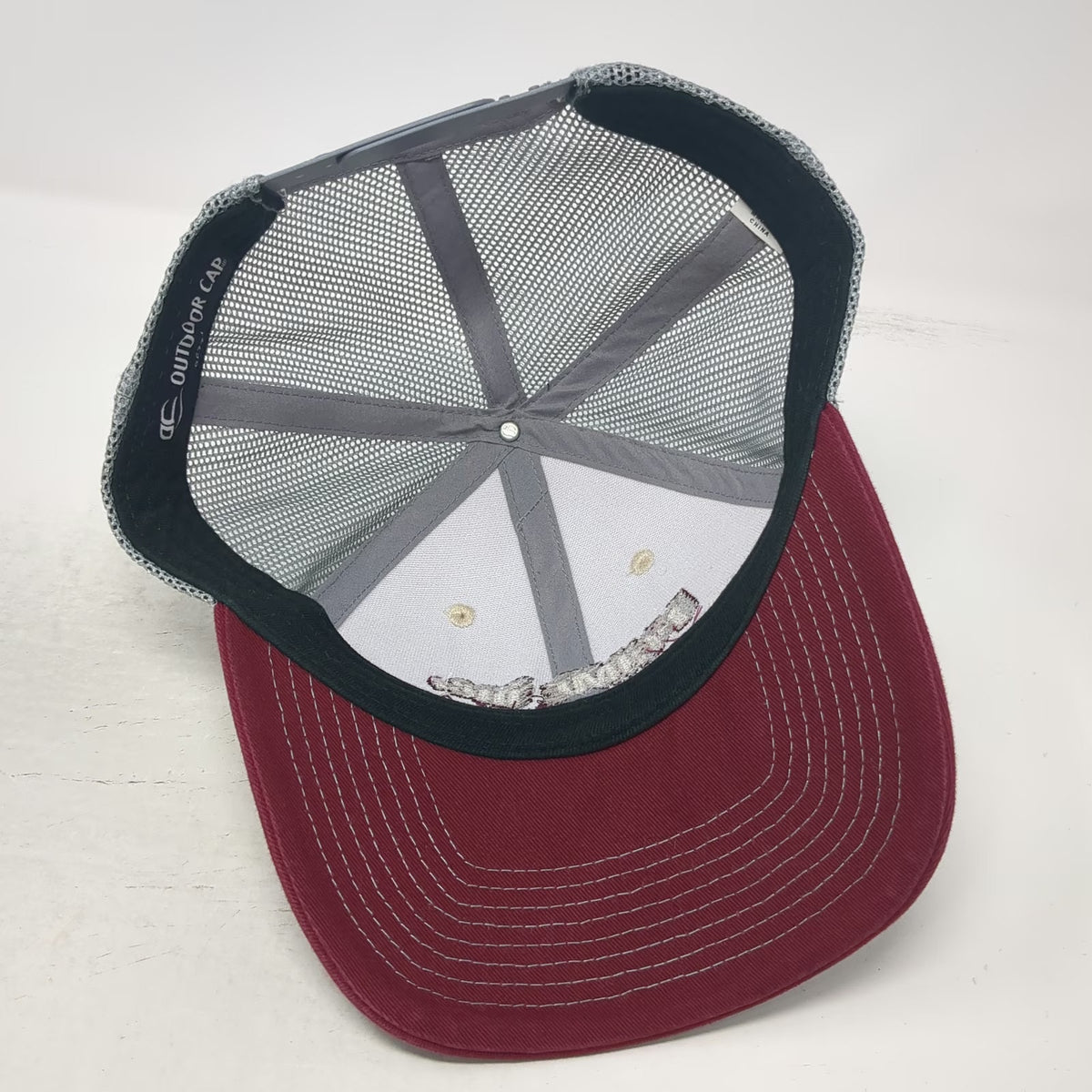Outdoor Cap Trucker Hat Beige Red Gray One Size Prime Inc Reefer Division Logo