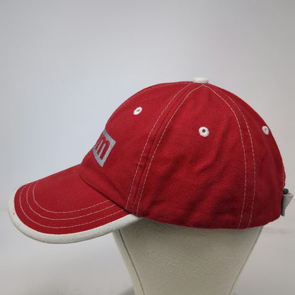 Adams Baseball Cap Red One Size Axiom Logo Slideback Contrast Stitching Hat