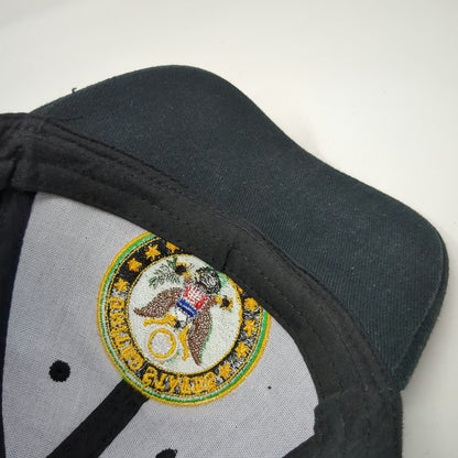 Black US Army Veteran Baseball Cap One Size Strapback Scrambled Eggs Logo Hat