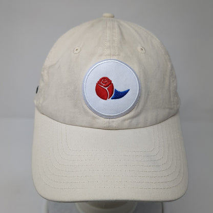 Rose Logo Patch Slideback Hat Tan One Size Adjustable True 6 Panel