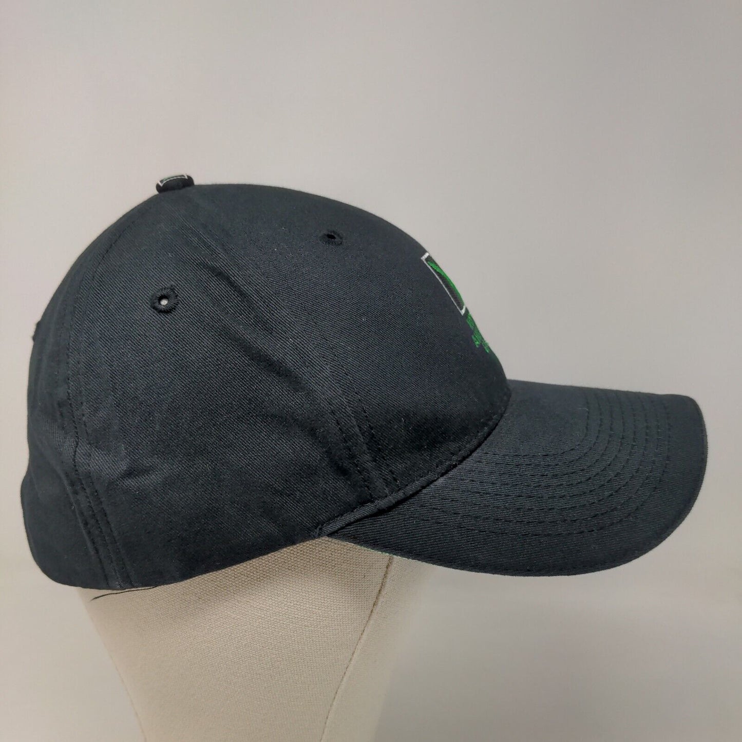 North American Green Men's Strapback Hat Black Size OSFA Embroidered Logo Cotton