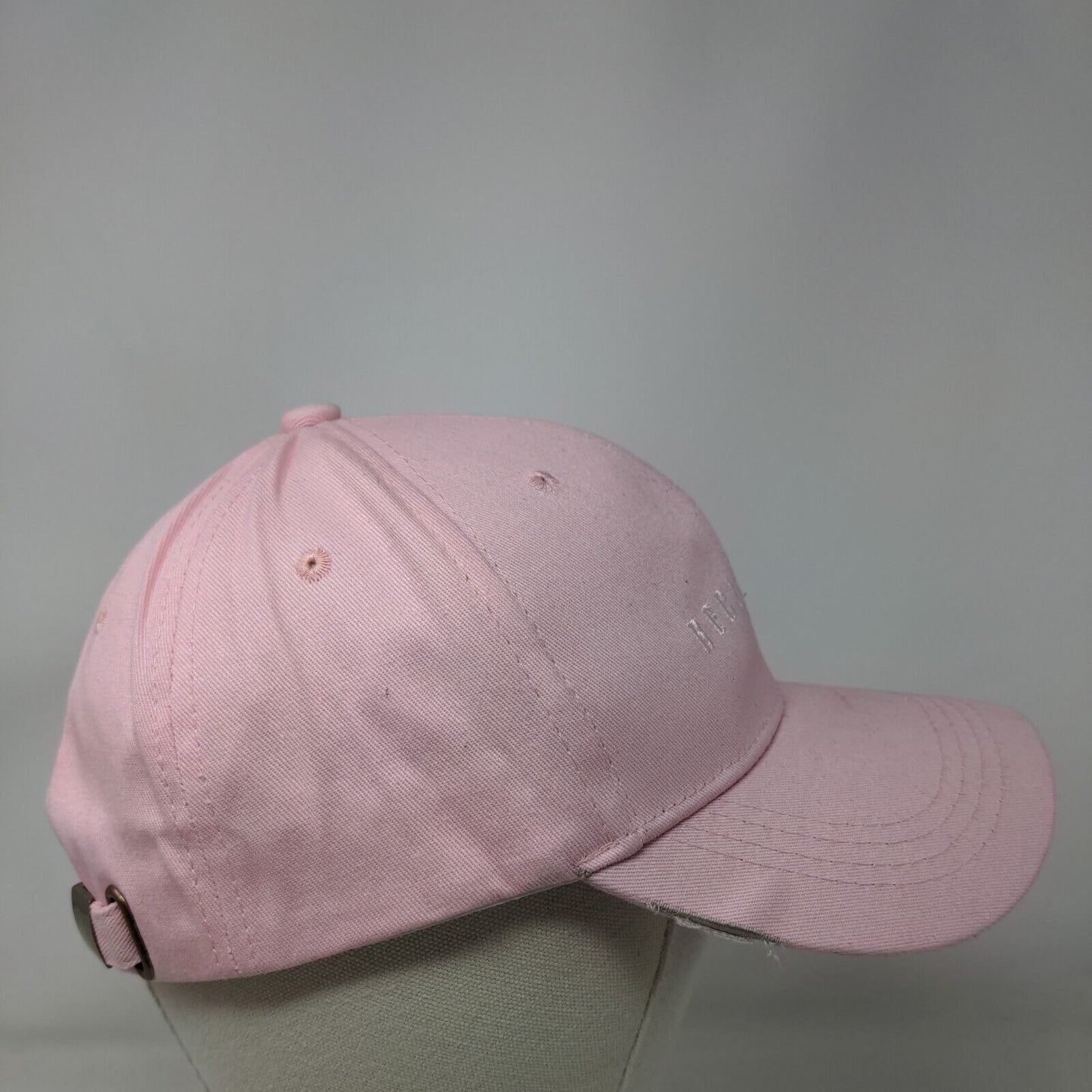 Reclusive Slideback Hat Pink Size M Embroidered Spell Out 100% Cotton