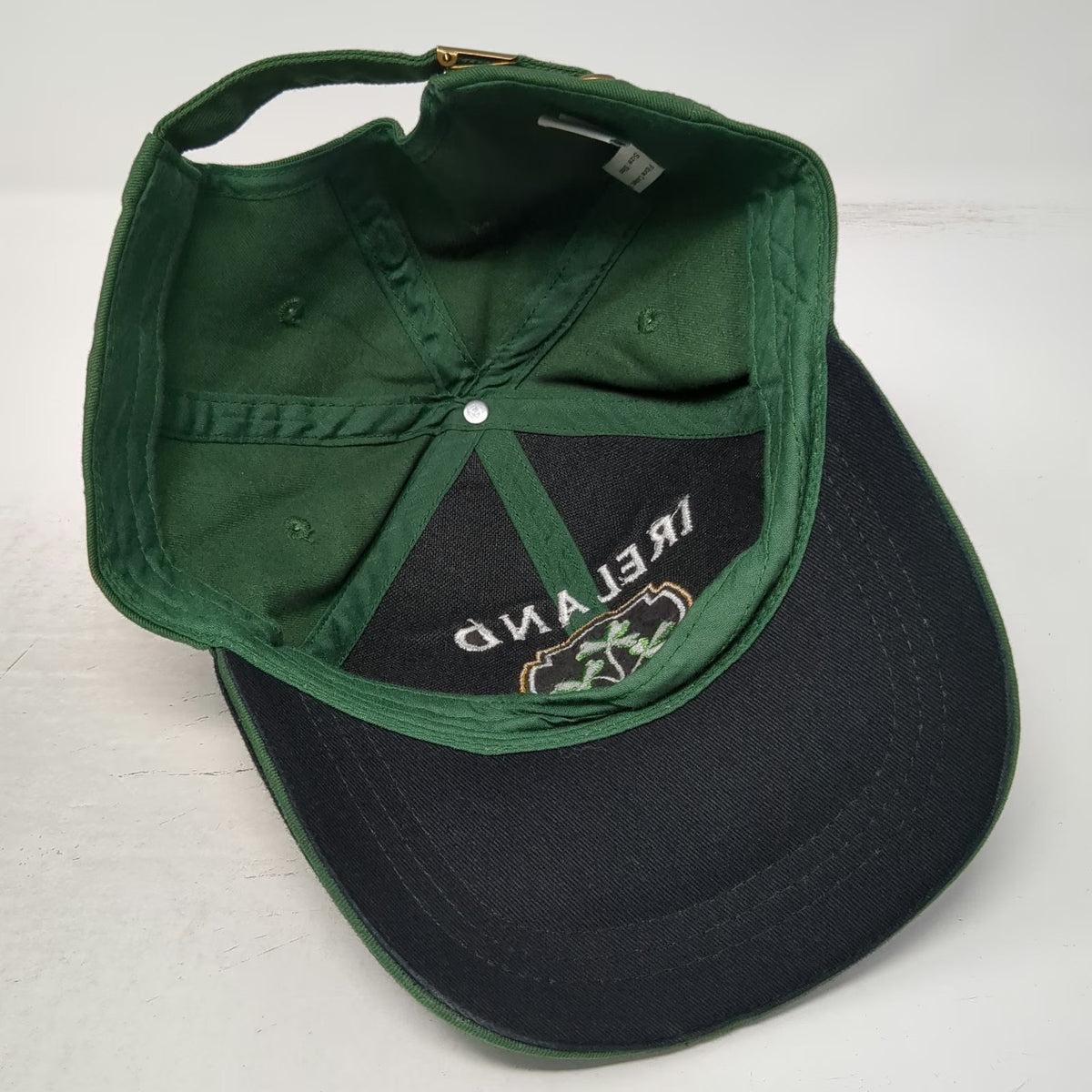 Lansdowne Baseball Cap Black Green 59cm Ireland Shamrock Adjustable Hat