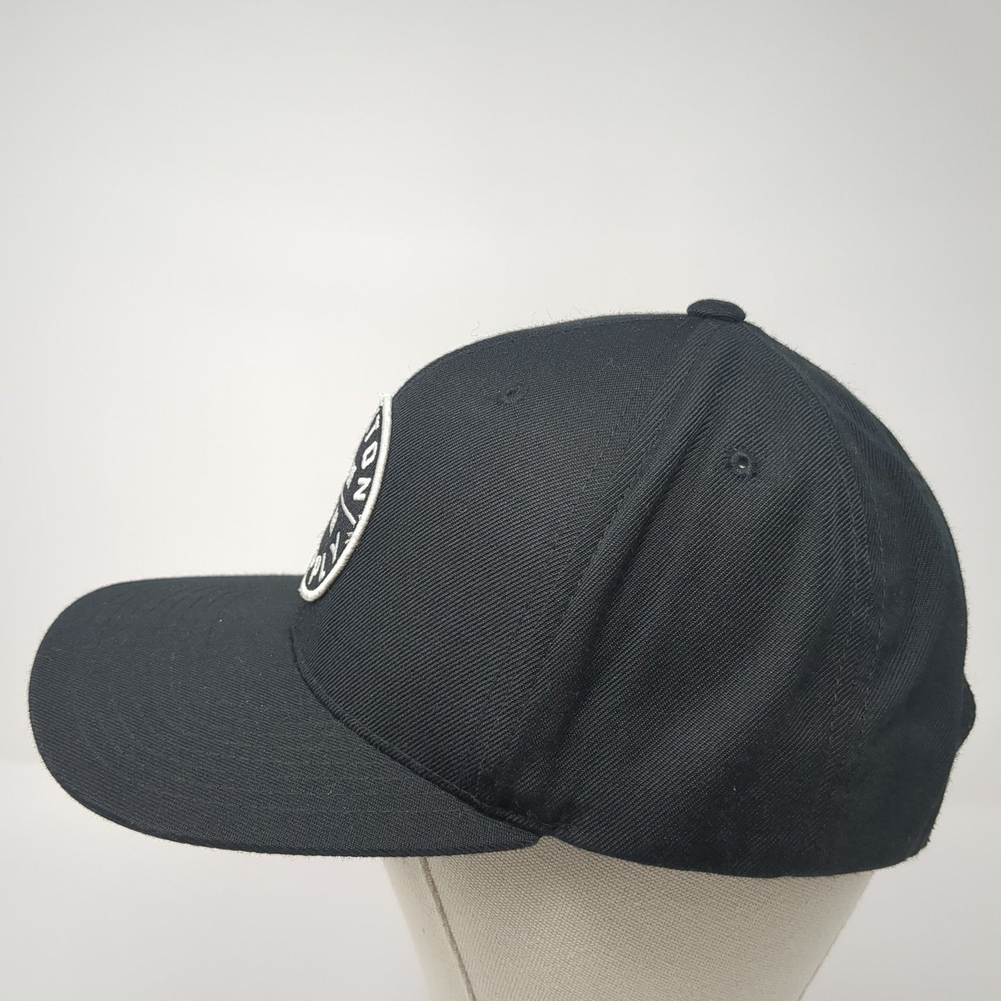 Brixton Supply Trademark Snapback Hat Black One Size Adjustable Embroidered