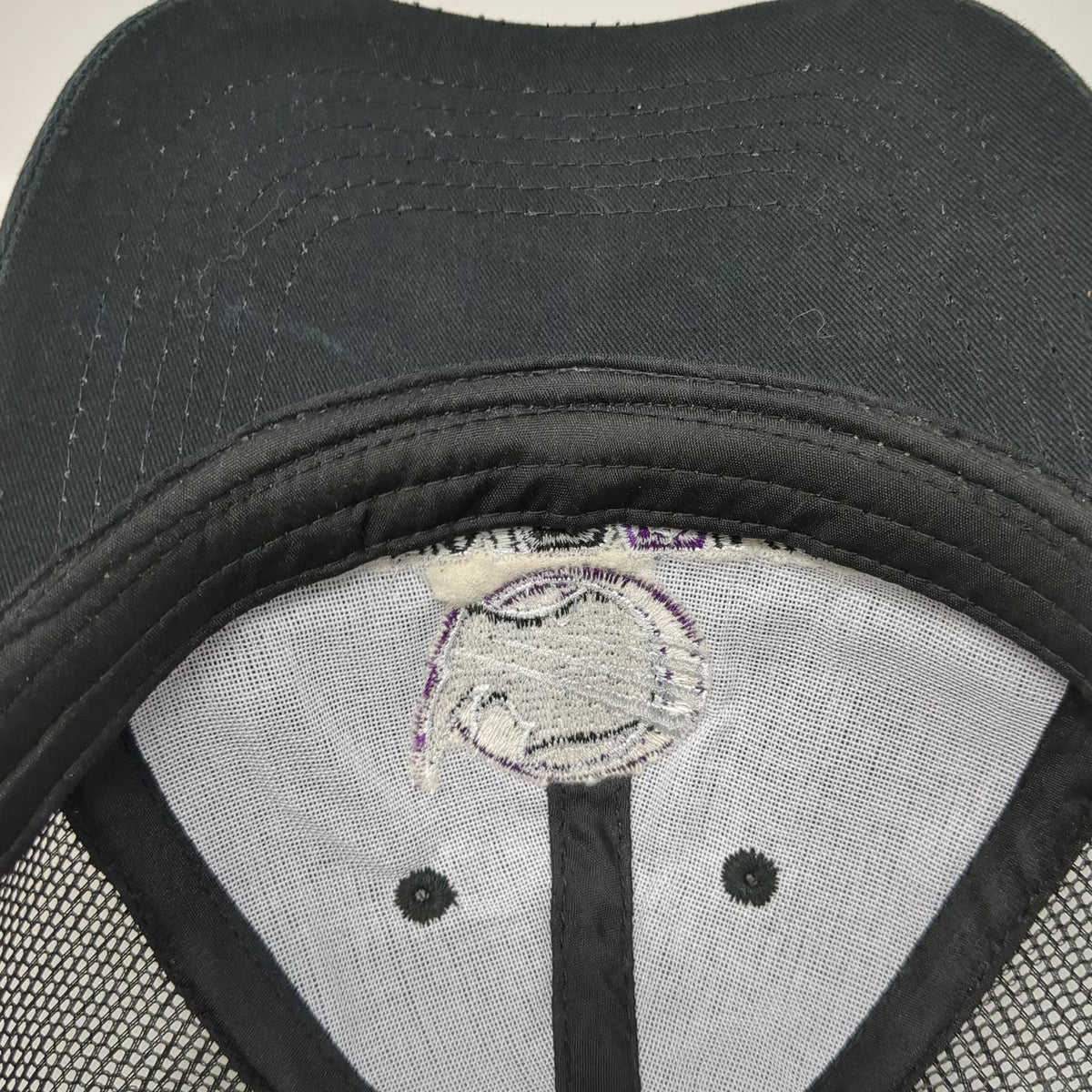 Rhino Rush Trucker Hat Black One Size Snapback Mesh Back Embroidered Logo