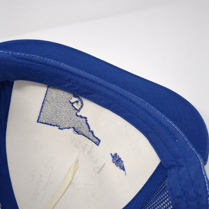 Idaho Tree-Gun Snapback Trucker Hat Blue One Size Flat Bill Yupoong