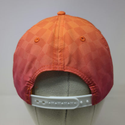 Dunkin' 5 Panel Orange Hat One Size Rope Checkered Gradient Snapback Polyester