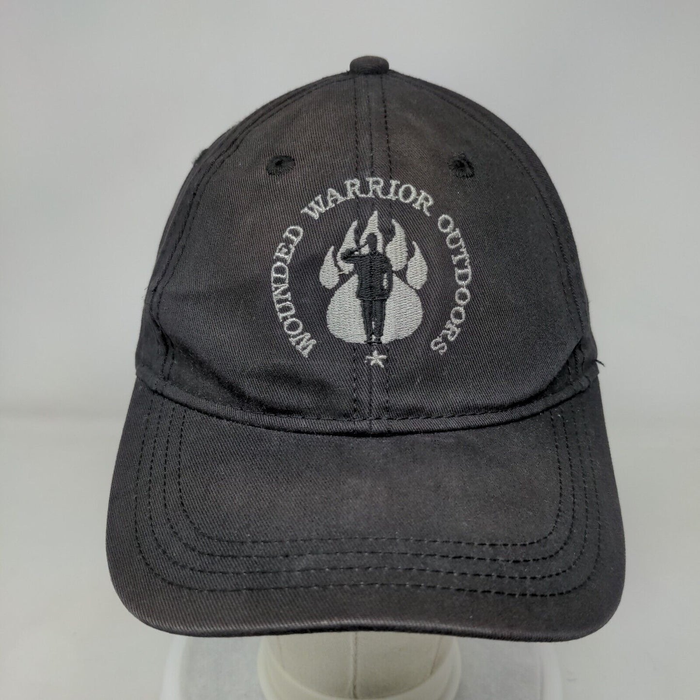 Wounded Warrior Outdoors Strapback Hat Black OSFA Embroidered Paramount