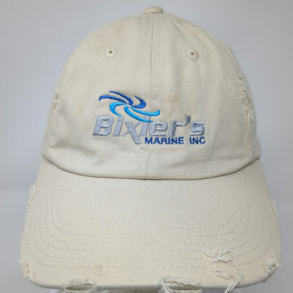 District Baseball Cap Beige OSFM Bixler's Marine Inc Embroidered Slideback Hat