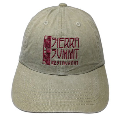 Port Authority Baseball Cap Brown OSFM Sierra Summit Restaurant Slideback Hat