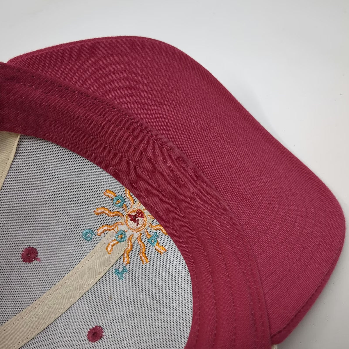 Cotopaxi Trucker Hat Red One Size Snapback Mesh Embroidered Sun Recycled Poly