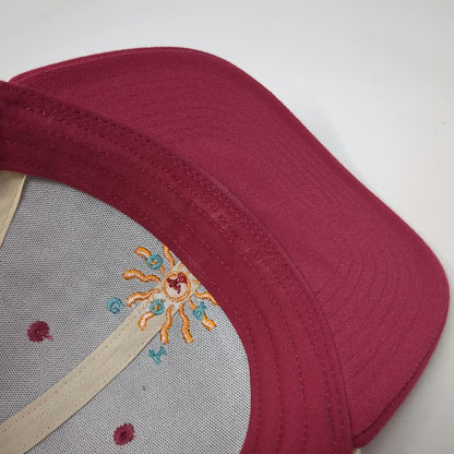 Cotopaxi Trucker Hat Red One Size Snapback Mesh Embroidered Sun Recycled Poly