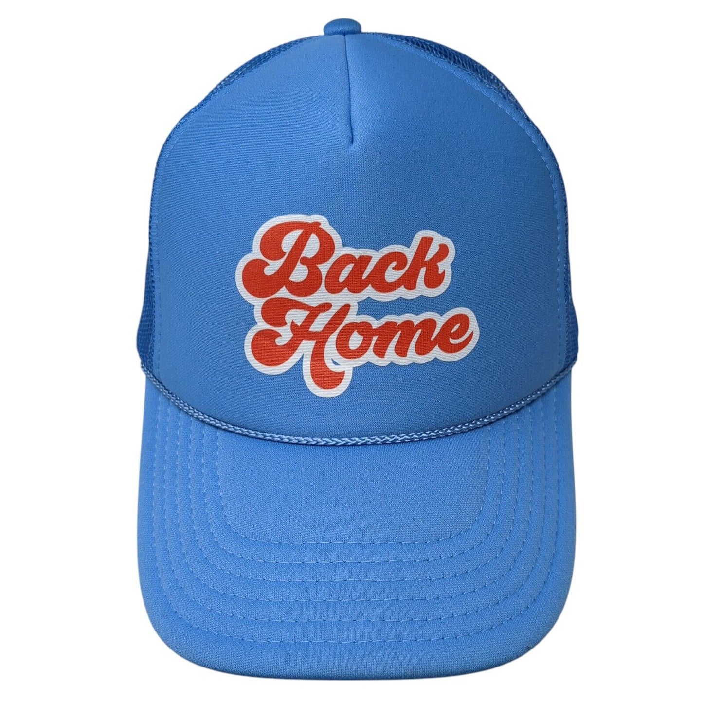 Back Home Snapback Rope Trucker Hat Blue OSFM Solid Mesh Back Otto