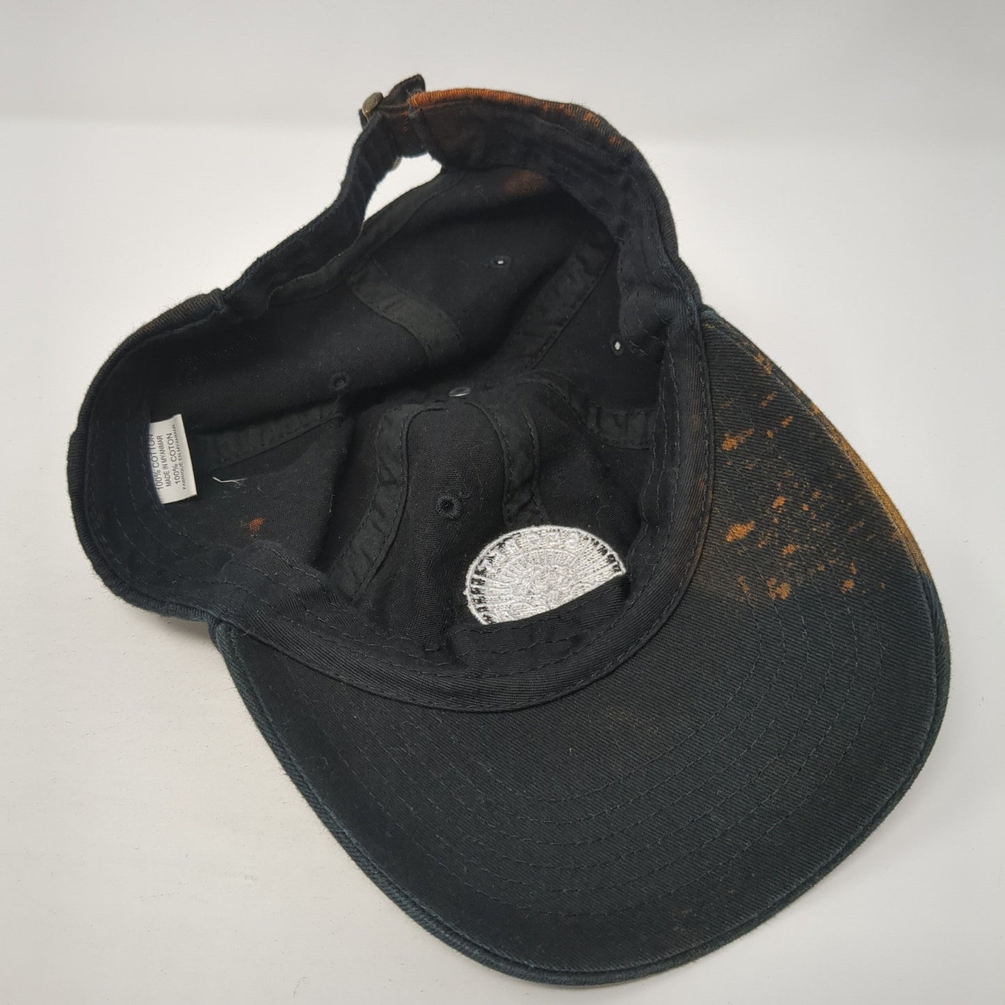 Secret Orchard Slideback Hat Black Embroidered Logo Adjustable 100% Cotton