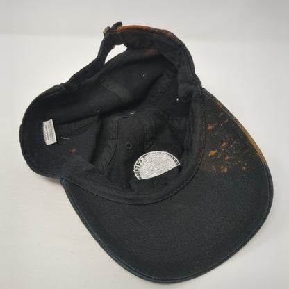 Secret Orchard Slideback Hat Black Embroidered Logo Adjustable 100% Cotton