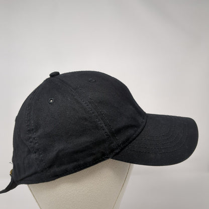 Unbranded Slideback Hat Black One Size 6 Panel Adjustable Blank Solid