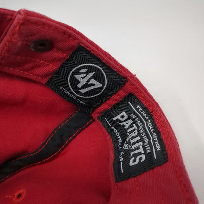 '47 New England Patriots NFL Red One Size Throwback Embroidered Twill Cap Hat