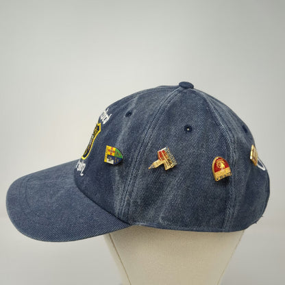The Fellows Oxford University Blue One Size Baseball Cap Travel Pins Crest Hat