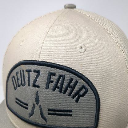 Deutz-Fahr Trucker Hat Beige One Size Snapback Mesh Patch Agriculture Tractor