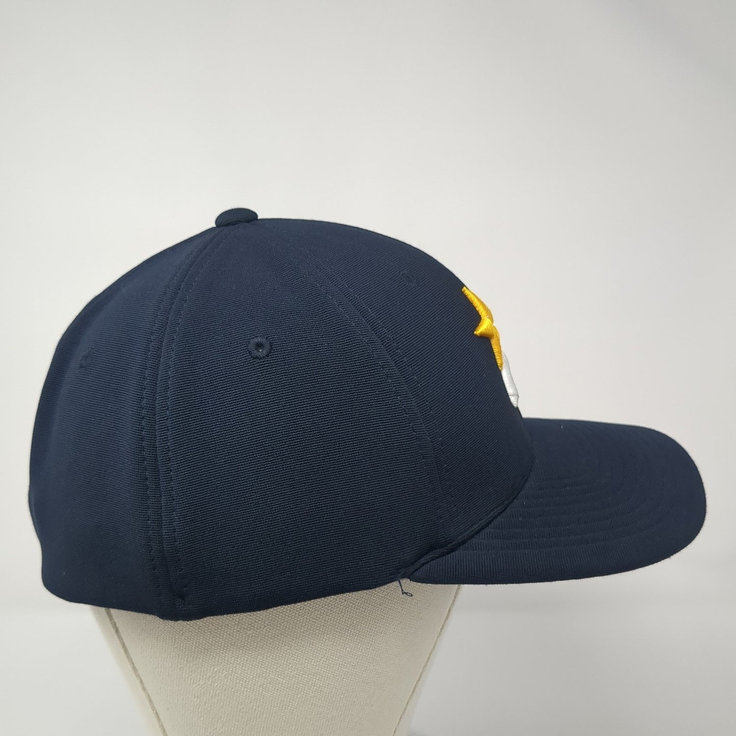 M Fitted Baseball Cap Blue Size 8 Lightweight Embroidered Pacific Headwear