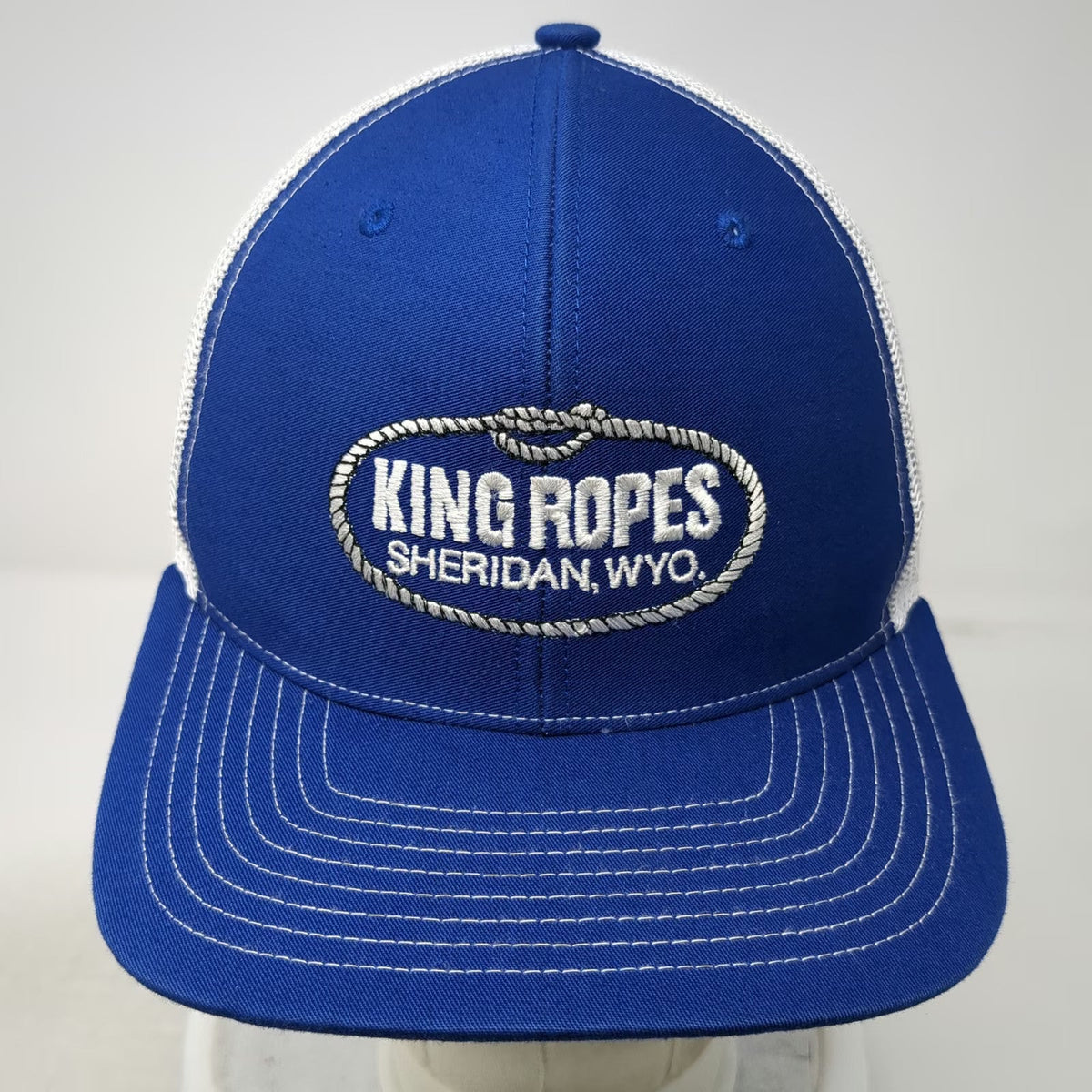 Richardson Trucker Hat Blue One Size King Ropes Sheridan Wyoming Mesh Snapback