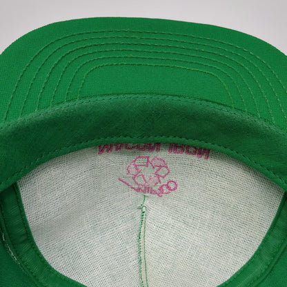5 Panel Green Hat One Size Snapback Rope Macon Iron Paper Stock Recycling Logo