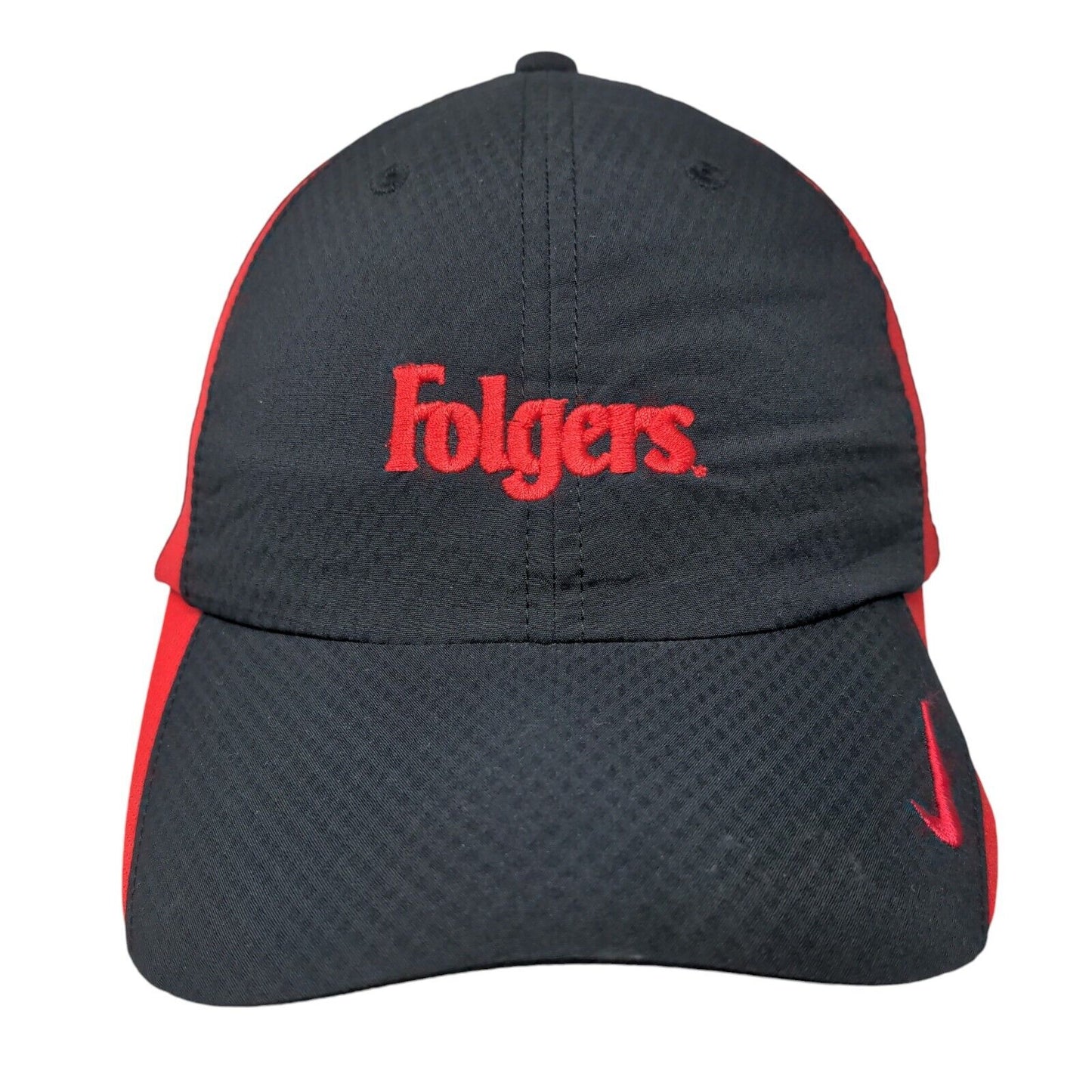 Folgers Strapback Hat Black OSFM Embroidered Nike Heritage 86 Dri-Fit
