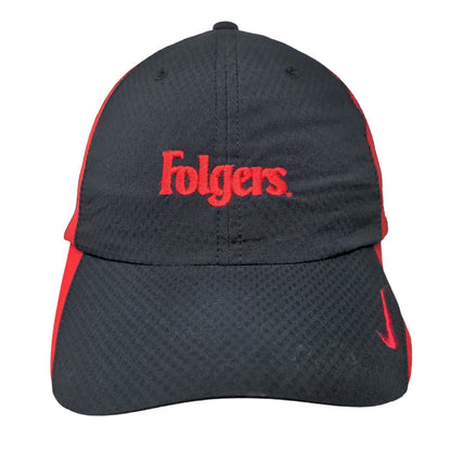 Folgers Strapback Hat Black OSFM Embroidered Nike Heritage 86 Dri-Fit
