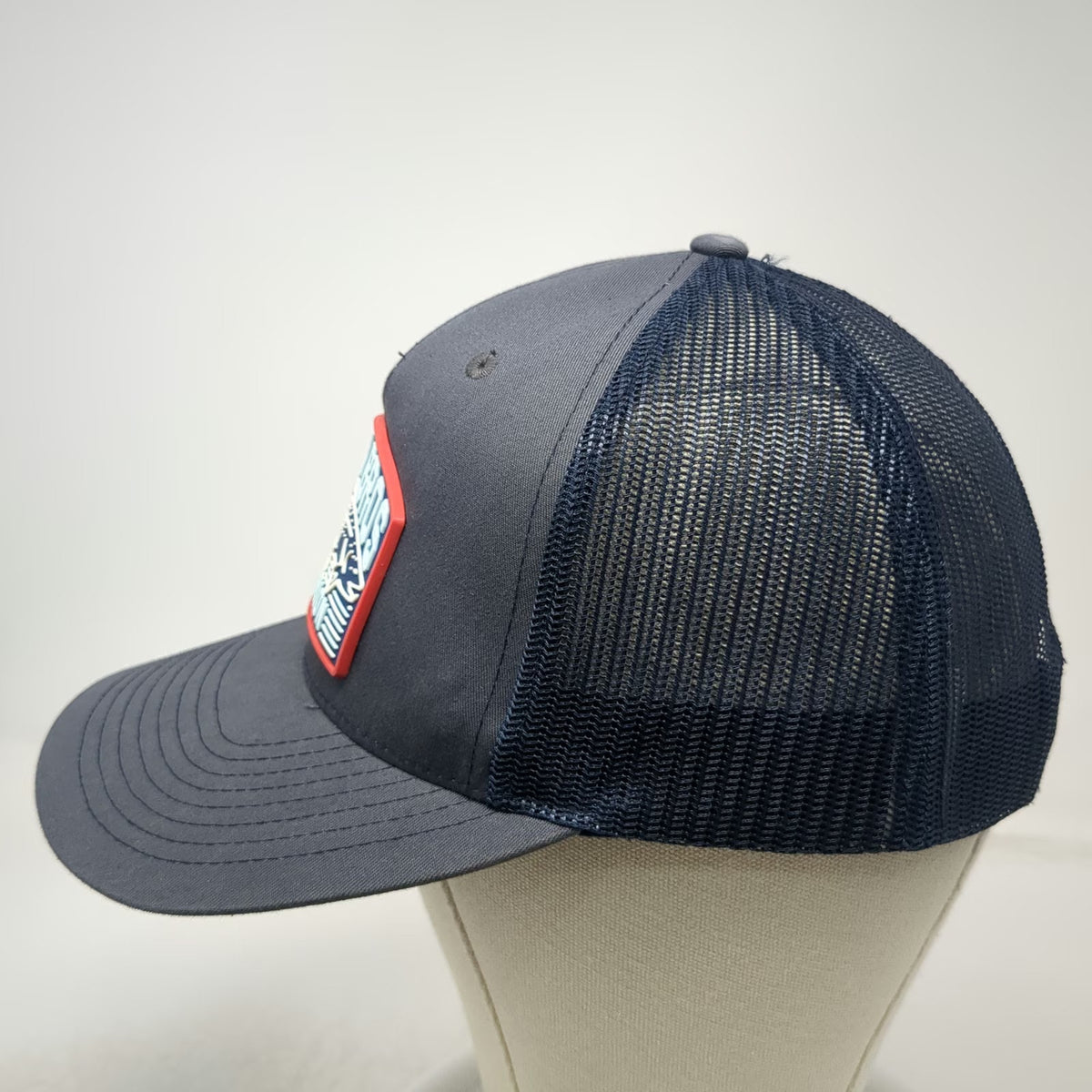 Richardson Trucker Hat Gray Blue One Size Fish Trout Braun Bros Reunion Snapback