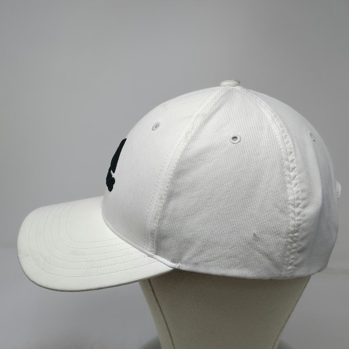 Adidas Baseball Cap White One Size Embroidered Logo Strapback Performance Hat