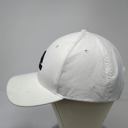 Adidas Baseball Cap White One Size Embroidered Logo Strapback Performance Hat