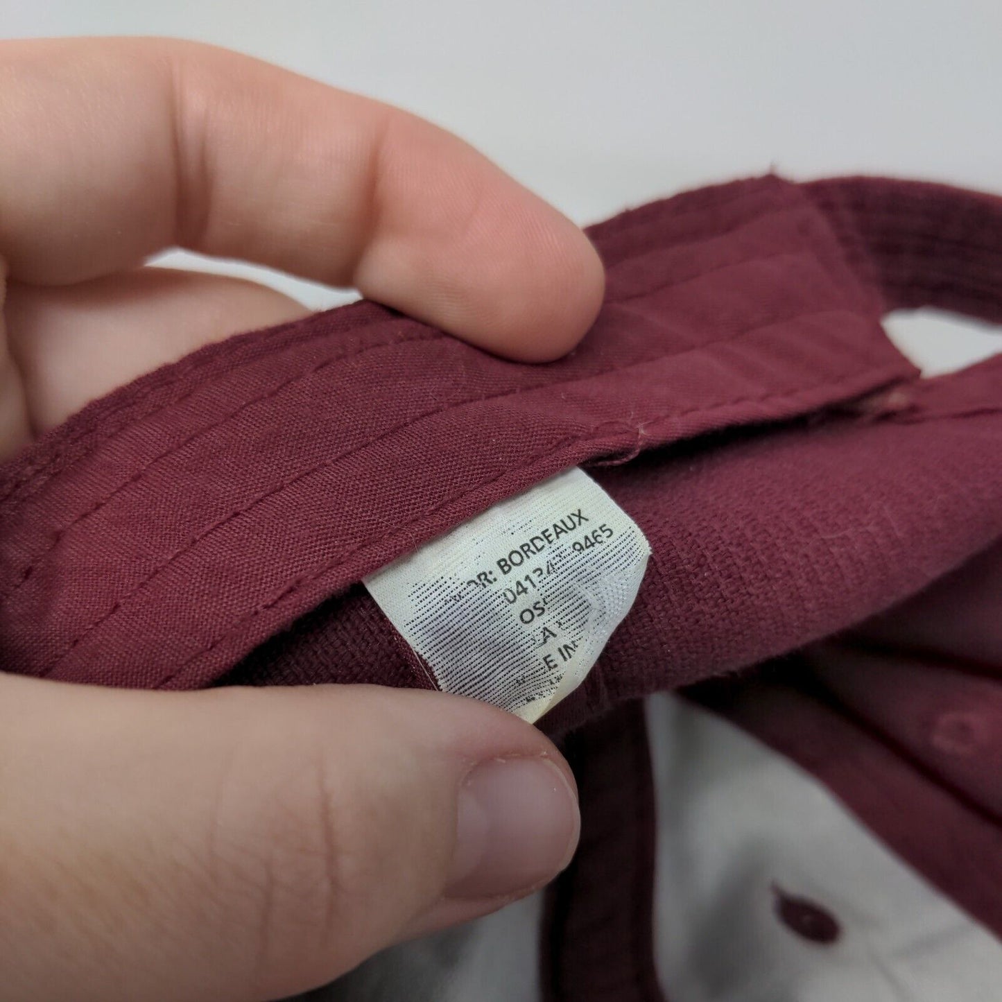 Unbranded Slideback Hat Red OSFM Adjustable Vented Holes Corduroy Blank
