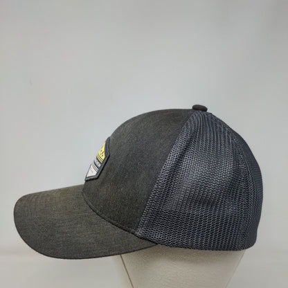 Travis Mathew Patch Fitted Mesh Back Trucker Hat L/XL Gray Flexfit