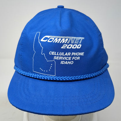 Sportcap 5 Panel Blue OS Idaho Cellular Phone Service Commnet 2000 Hat Vintage