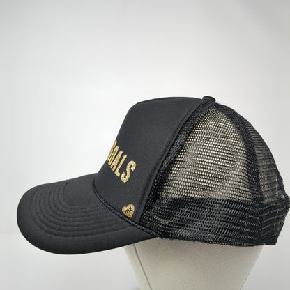 Squad Goals Snapback Rope Trucker Hat Black One Size Mesh Back Solid