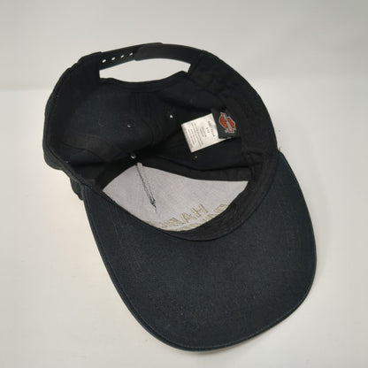 Harley-Davidson Snapback Hat Black Size 4-14 Adjustable Embroidered Cotton