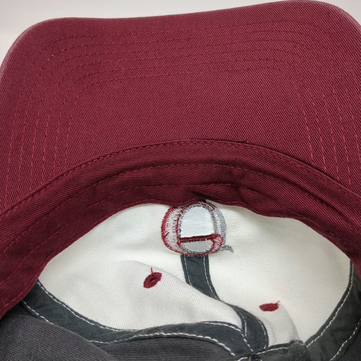 Richardson Baseball Cap Gray White Red One Size Echelon Group Logo Hat Slideback